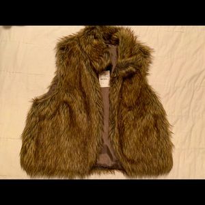 Adorable faux fur vest